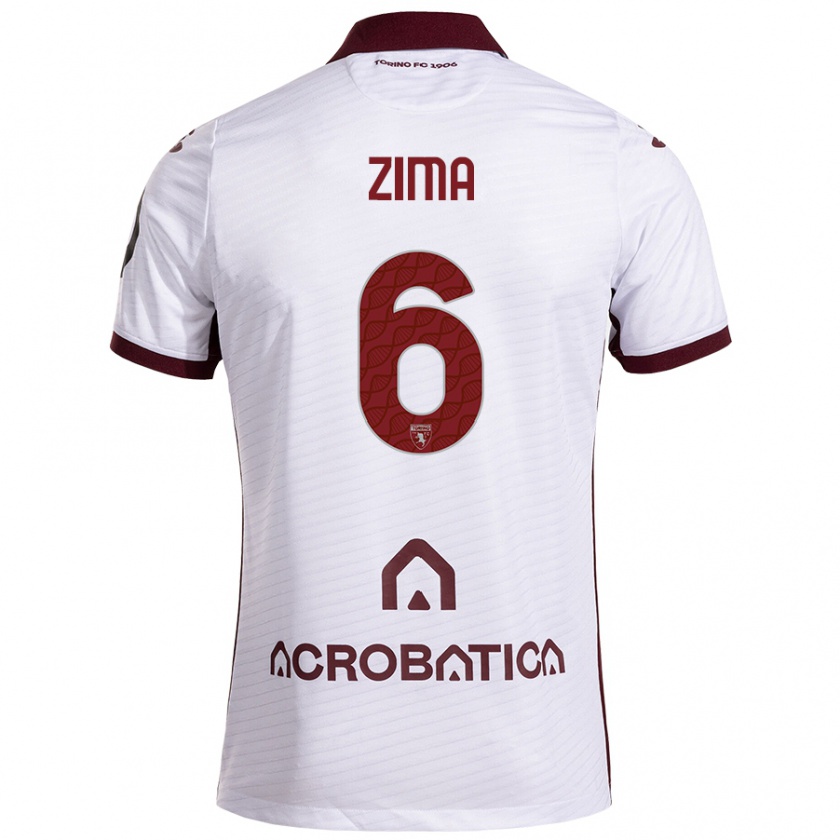 Kandiny Férfi David Zima #6 Fehér Barna Idegenbeli Jersey 2024/25 Mez Póló Ing