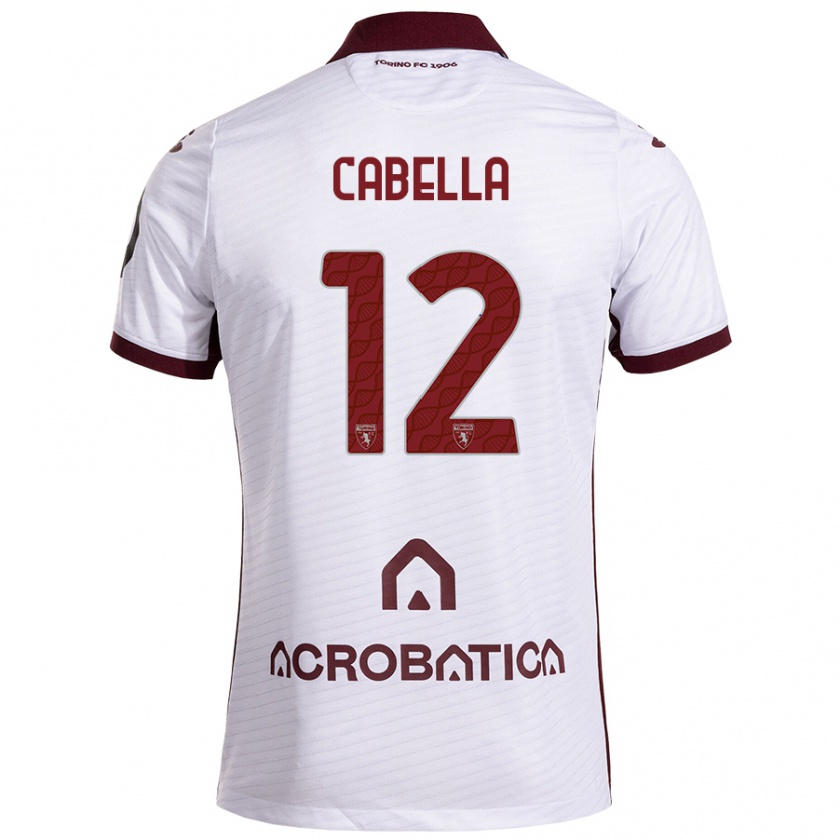 Kandiny Férfi Matteo Cabella #12 Fehér Barna Idegenbeli Jersey 2024/25 Mez Póló Ing