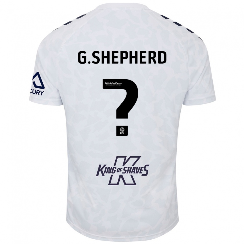 Kandiny Férfi George Shepherd #0 Fehér Idegenbeli Jersey 2024/25 Mez Póló Ing