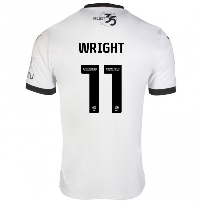 Kandiny Férfi Callum Wright #11 Fehér Fekete Idegenbeli Jersey 2024/25 Mez Póló Ing