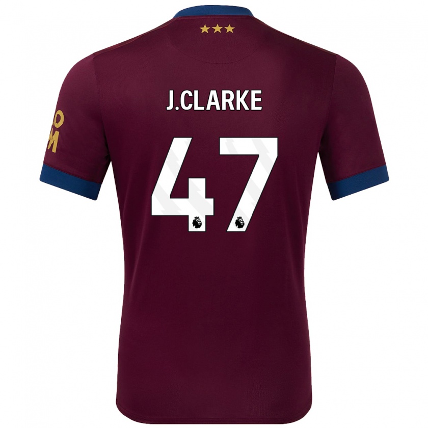 Kandiny Férfi Jack Clarke #47 Barna Idegenbeli Jersey 2024/25 Mez Póló Ing