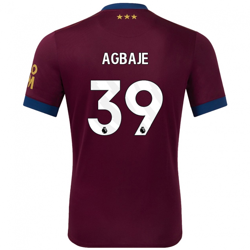 Kandiny Férfi Edwin Agbaje #39 Barna Idegenbeli Jersey 2024/25 Mez Póló Ing