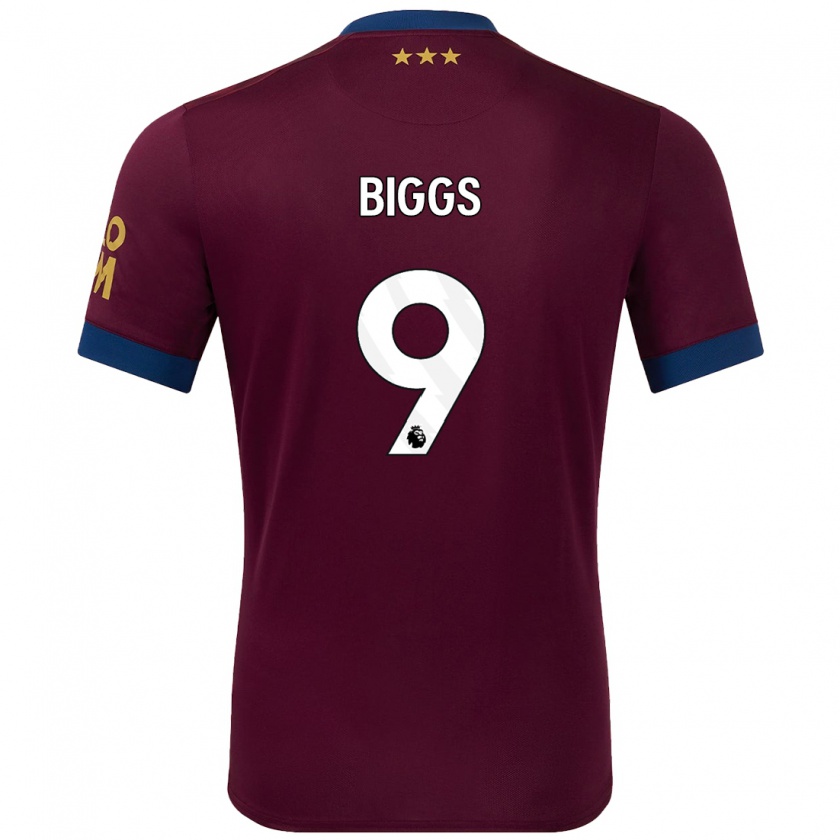 Kandiny Férfi Maddie Biggs #9 Barna Idegenbeli Jersey 2024/25 Mez Póló Ing