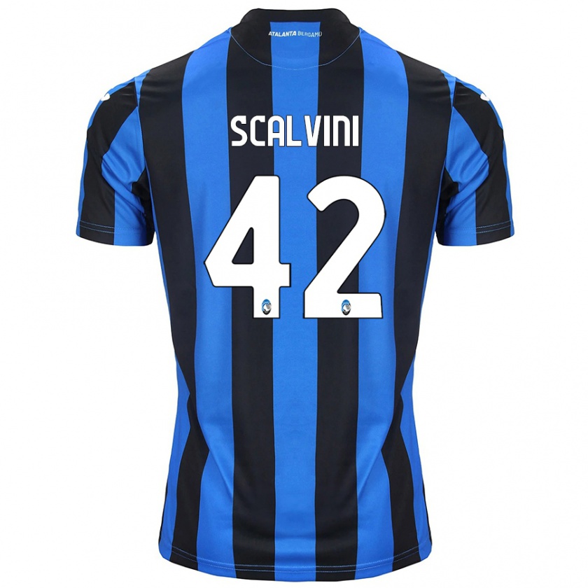 Kandiny Női Giorgio Scalvini #42 Kék Fekete Hazai Jersey 2024/25 Mez Póló Ing