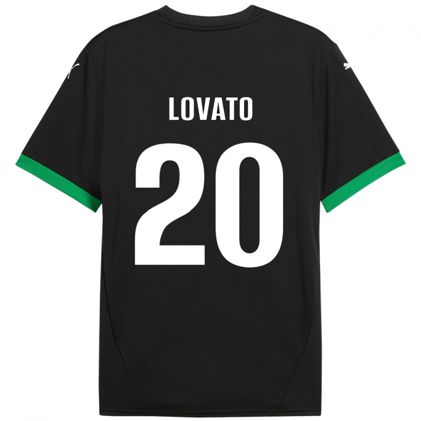 Kandiny Női Matteo Lovato #20 Fekete Sötétzöld Hazai Jersey 2024/25 Mez Póló Ing