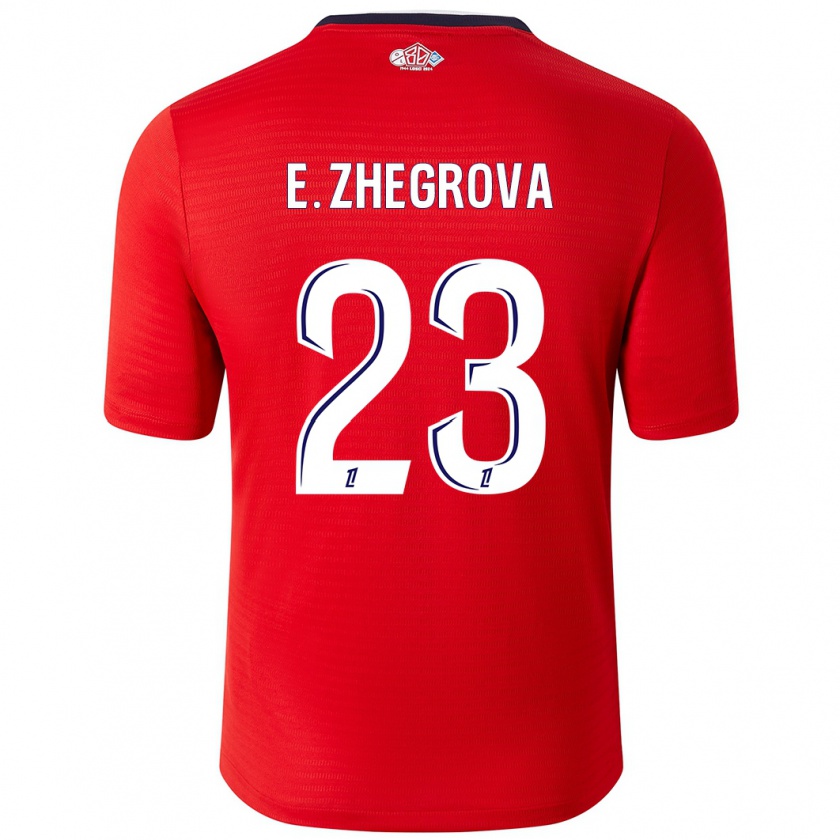 Kandiny Női Edon Zhegrova #23 Piros Fehér Hazai Jersey 2024/25 Mez Póló Ing