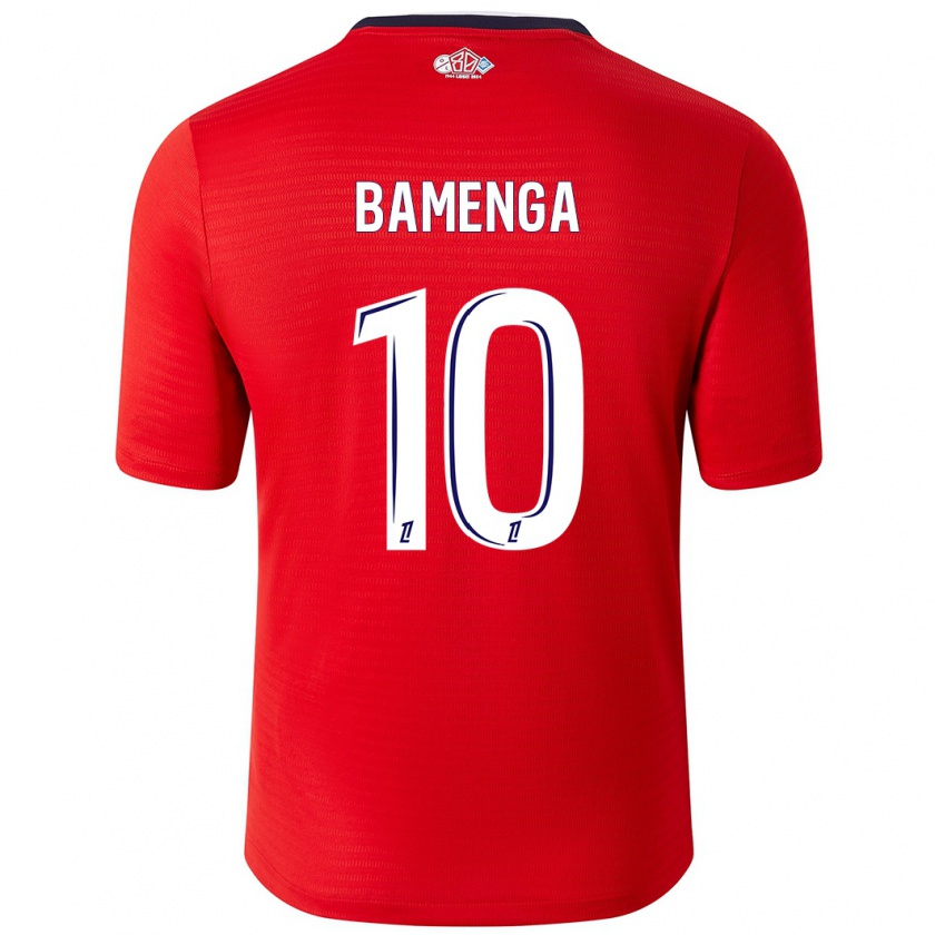 Kandiny Női Naomie Bamenga #10 Piros Fehér Hazai Jersey 2024/25 Mez Póló Ing