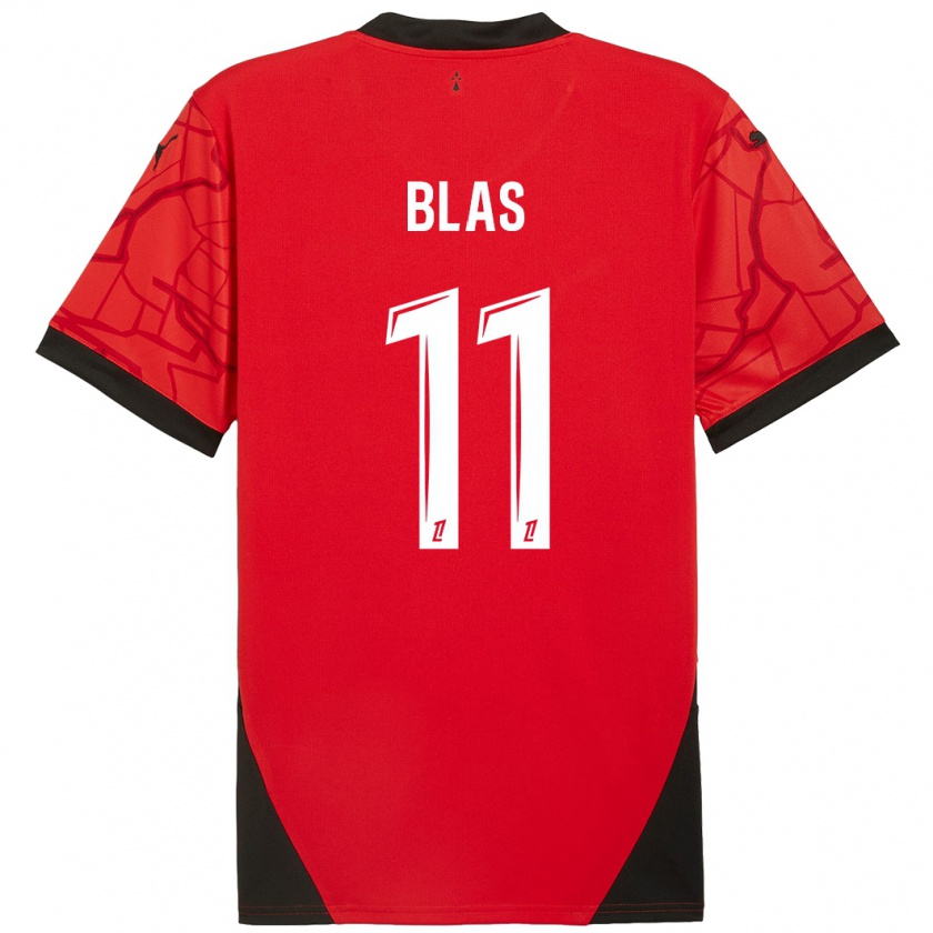 Kandiny Női Ludovic Blas #11 Piros Fekete Hazai Jersey 2024/25 Mez Póló Ing