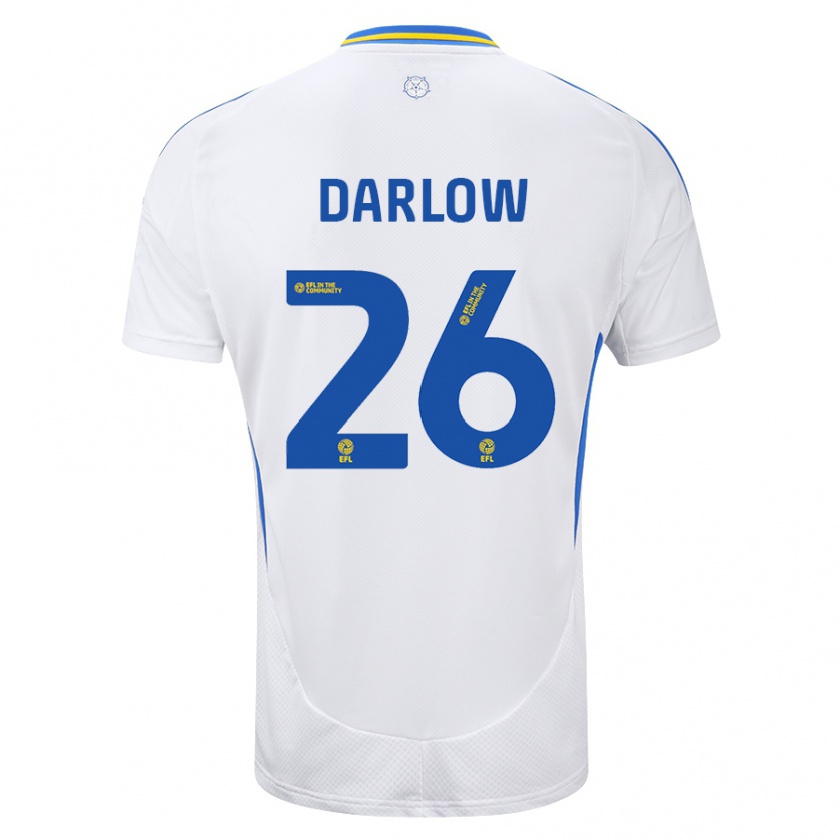 Kandiny Női Karl Darlow #26 Fehér Kék Hazai Jersey 2024/25 Mez Póló Ing