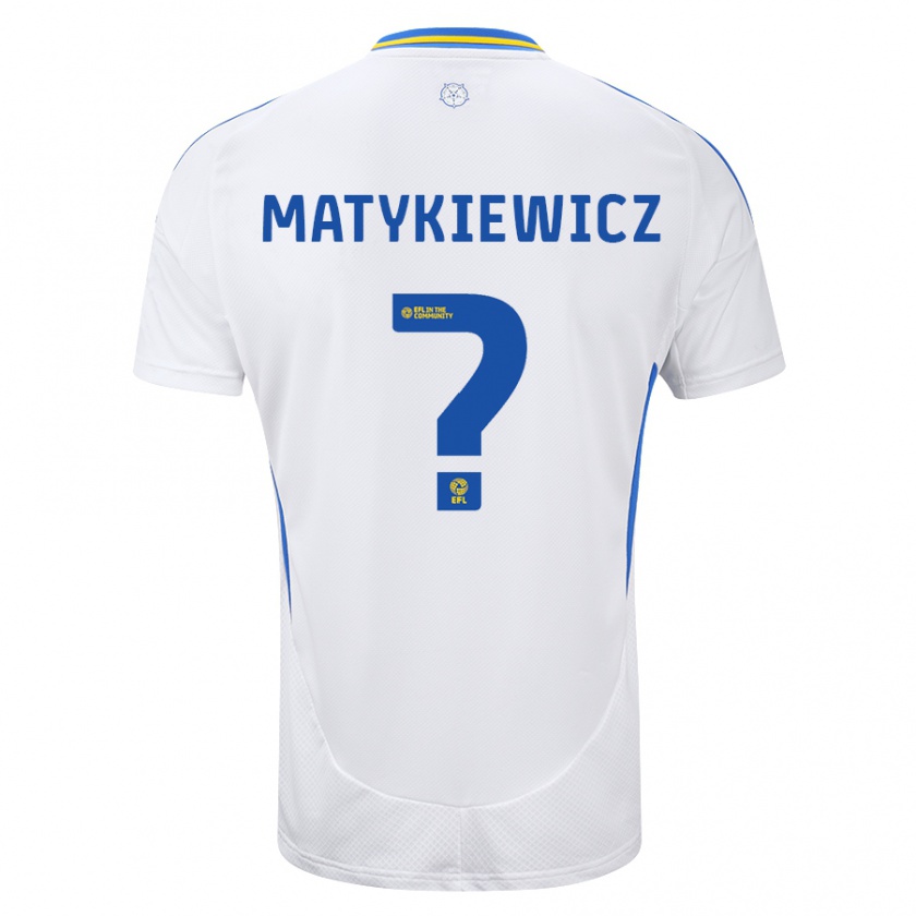 Kandiny Női Luke Matykiewicz #0 Fehér Kék Hazai Jersey 2024/25 Mez Póló Ing