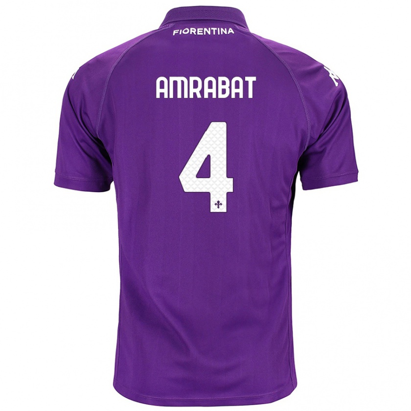 Kandiny Női Sofyan Amrabat #4 Lila Hazai Jersey 2024/25 Mez Póló Ing