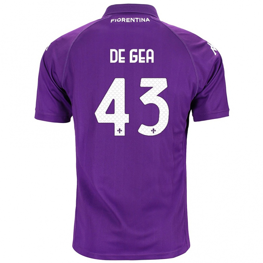 Kandiny Női David De Gea #43 Lila Hazai Jersey 2024/25 Mez Póló Ing