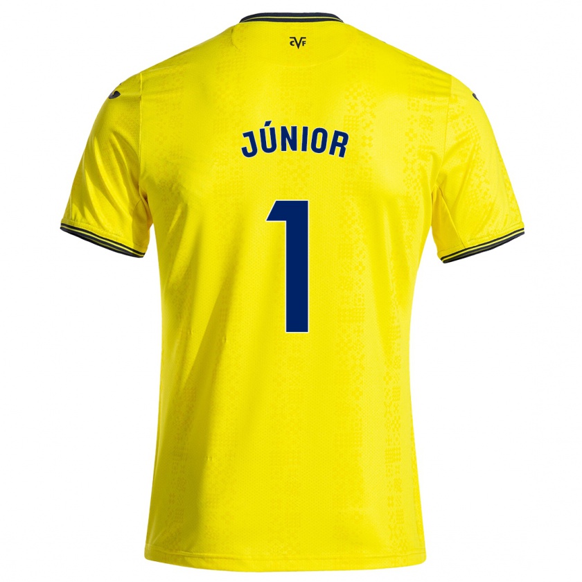 Kandiny Női Luiz Júnior #1 Sárga Fekete Hazai Jersey 2024/25 Mez Póló Ing