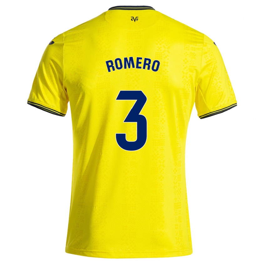 Kandiny Női Cristo Romero #3 Sárga Fekete Hazai Jersey 2024/25 Mez Póló Ing