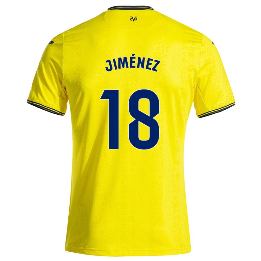 Kandiny Női Alex Jiménez #18 Sárga Fekete Hazai Jersey 2024/25 Mez Póló Ing