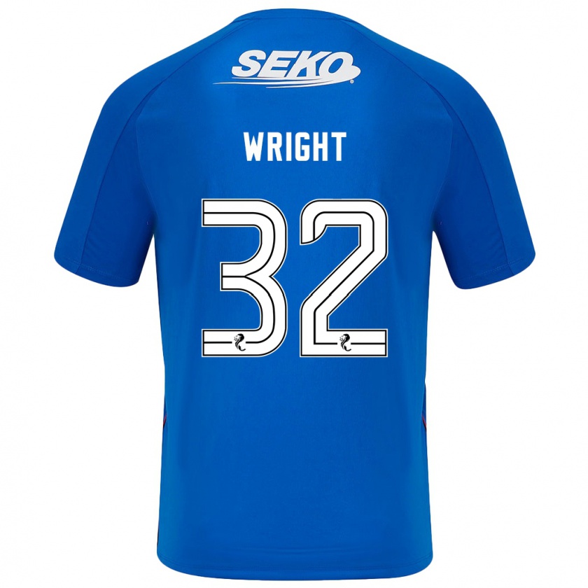 Kandiny Női Kieran Wright #32 Sötétkék Hazai Jersey 2024/25 Mez Póló Ing