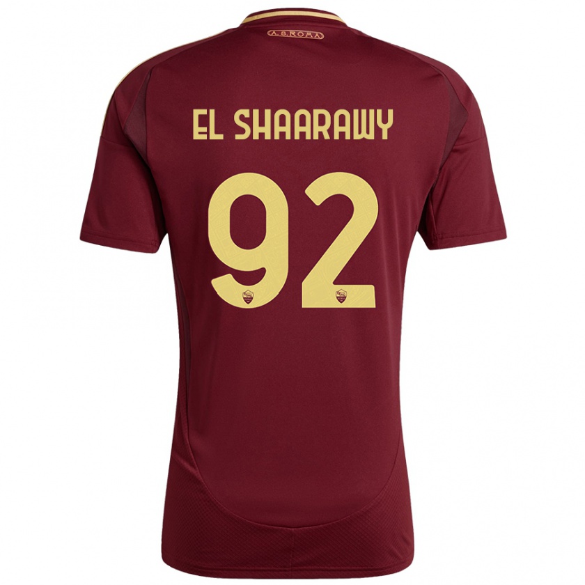 Kandiny Női Stephan El Shaarawy #92 Vörös Barna Arany Hazai Jersey 2024/25 Mez Póló Ing