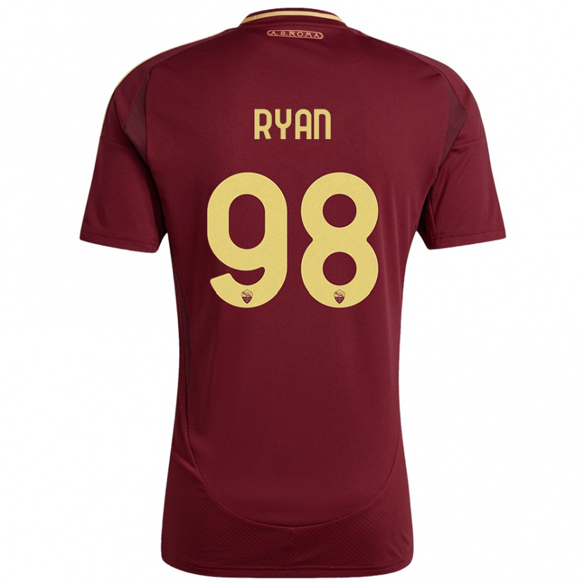 Kandiny Női Mathew Ryan #98 Vörös Barna Arany Hazai Jersey 2024/25 Mez Póló Ing