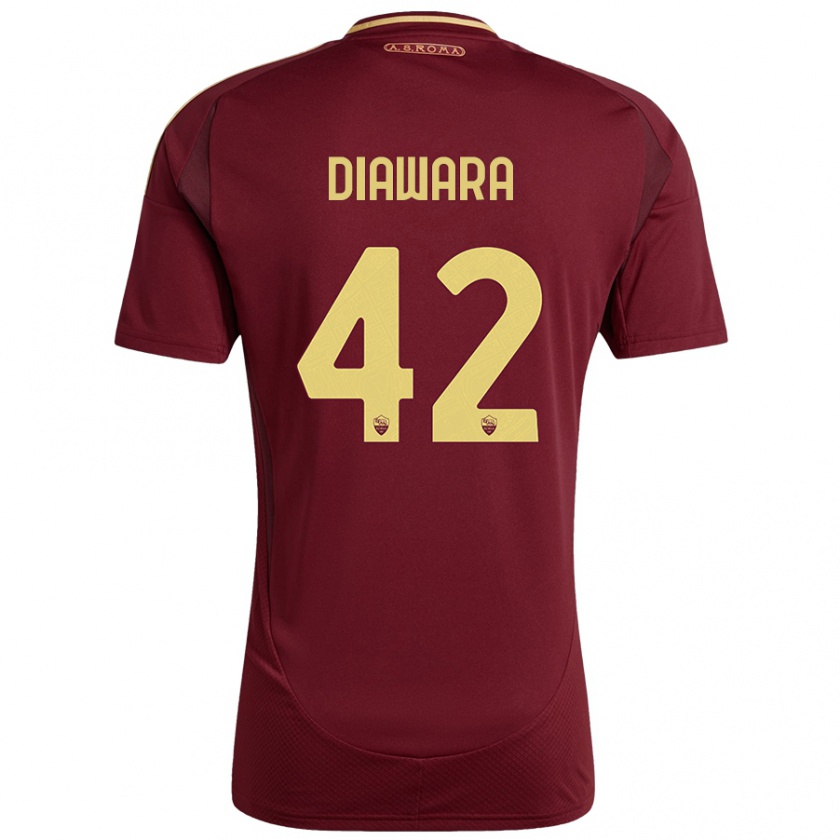 Kandiny Női Amadou Diawara #42 Vörös Barna Arany Hazai Jersey 2024/25 Mez Póló Ing