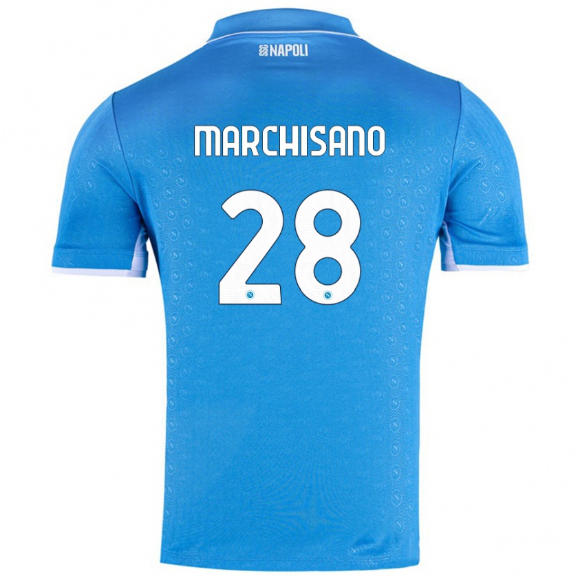 Kandiny Női Matteo Marchisano #28 Ég Kék Hazai Jersey 2024/25 Mez Póló Ing