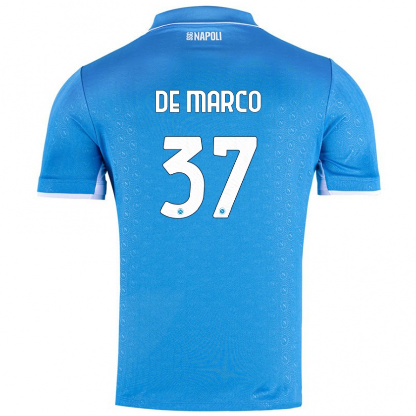 Kandiny Női Francesco De Marco #37 Ég Kék Hazai Jersey 2024/25 Mez Póló Ing