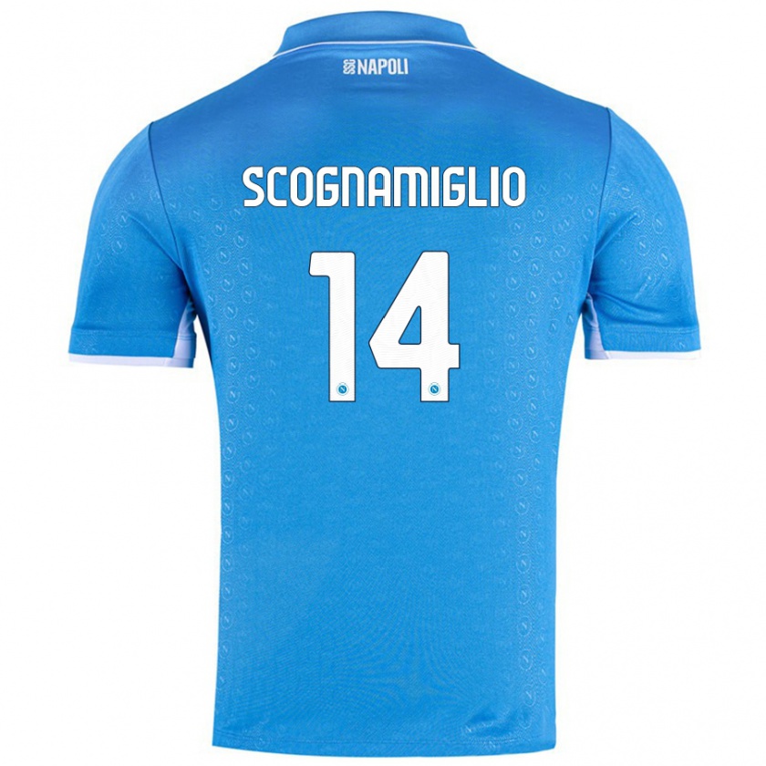 Kandiny Női Fabio Scognamiglio #14 Ég Kék Hazai Jersey 2024/25 Mez Póló Ing