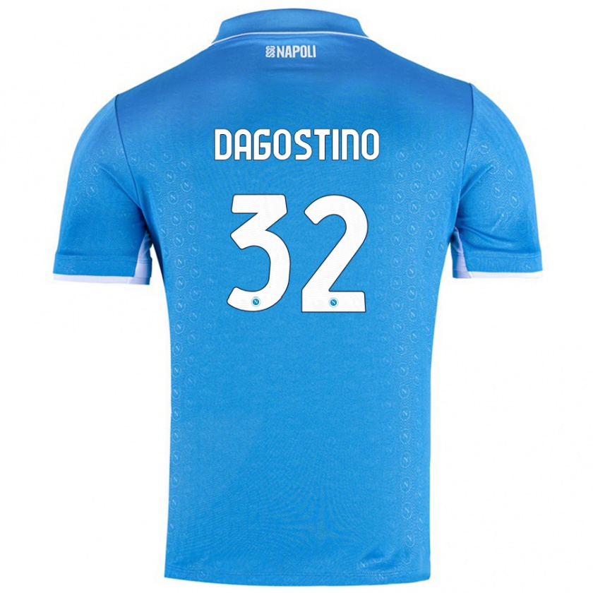 Kandiny Női Giuseppe Dagostino #32 Ég Kék Hazai Jersey 2024/25 Mez Póló Ing