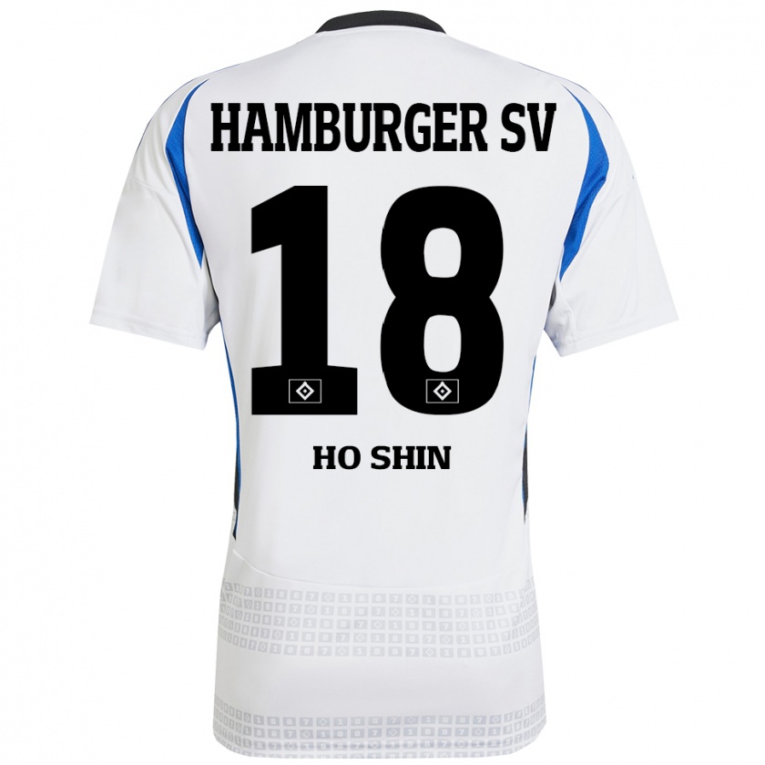 Kandiny Női Jae Ho Shin #18 Fehér Kék Hazai Jersey 2024/25 Mez Póló Ing