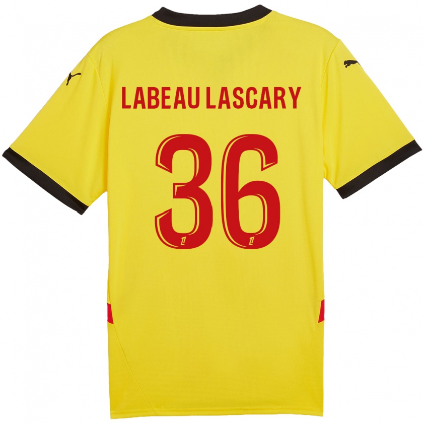 Kandiny Női Rémy Labeau Lascary #36 Sárga Piros Hazai Jersey 2024/25 Mez Póló Ing