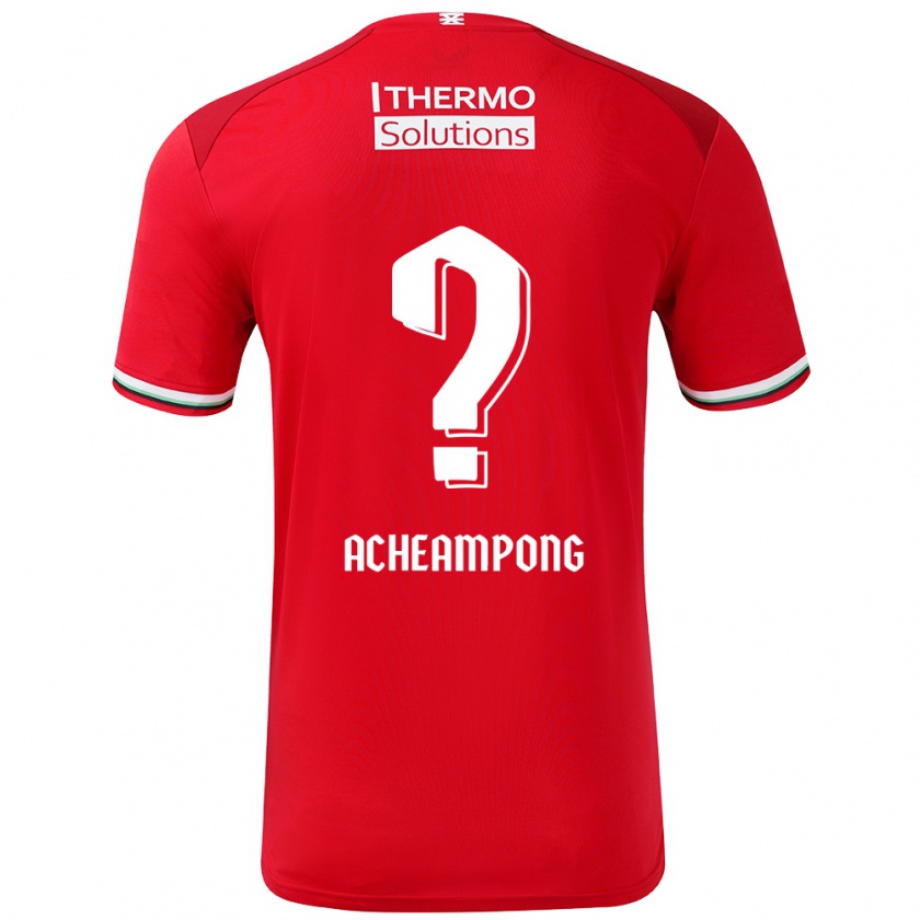 Kandiny Női Sage Acheampong #0 Piros Fehér Hazai Jersey 2024/25 Mez Póló Ing