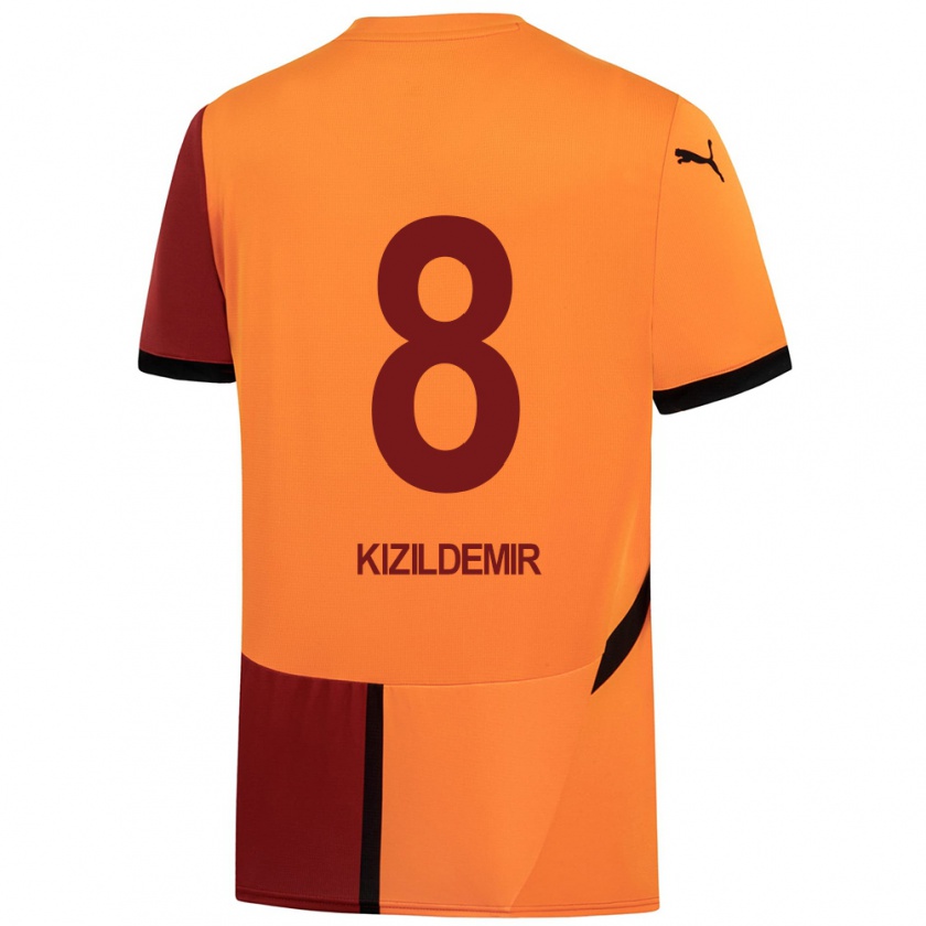 Kandiny Női Berk Kızıldemir #8 Sárga Piros Hazai Jersey 2024/25 Mez Póló Ing