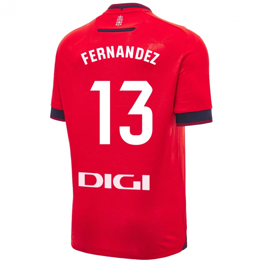 Kandiny Női Aitor Fernández #13 Piros Fehér Hazai Jersey 2024/25 Mez Póló Ing