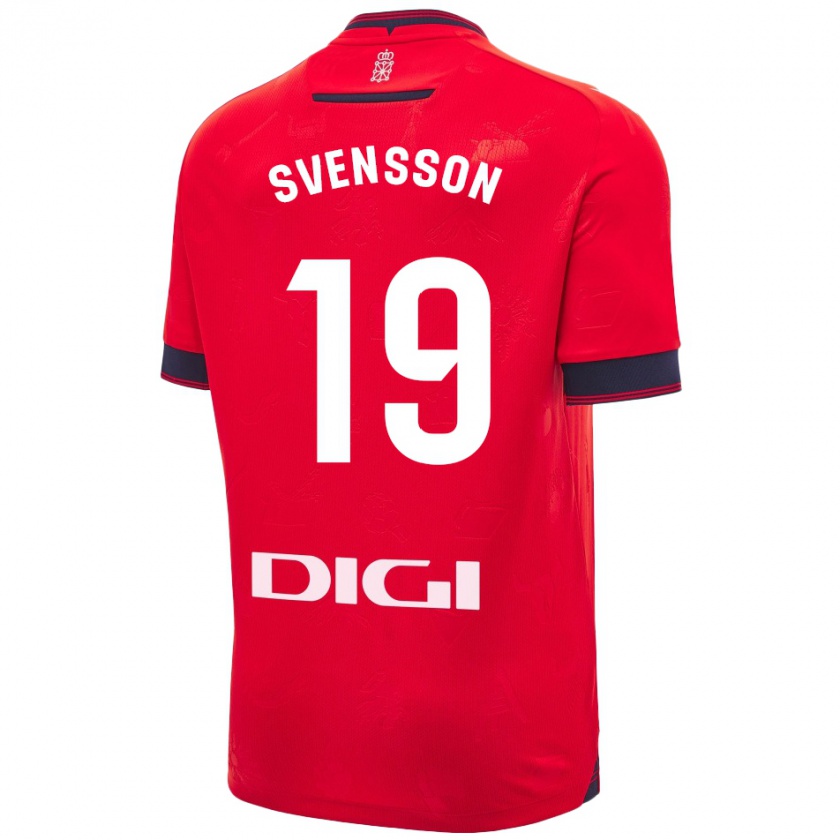 Kandiny Női Max Svensson #19 Piros Fehér Hazai Jersey 2024/25 Mez Póló Ing