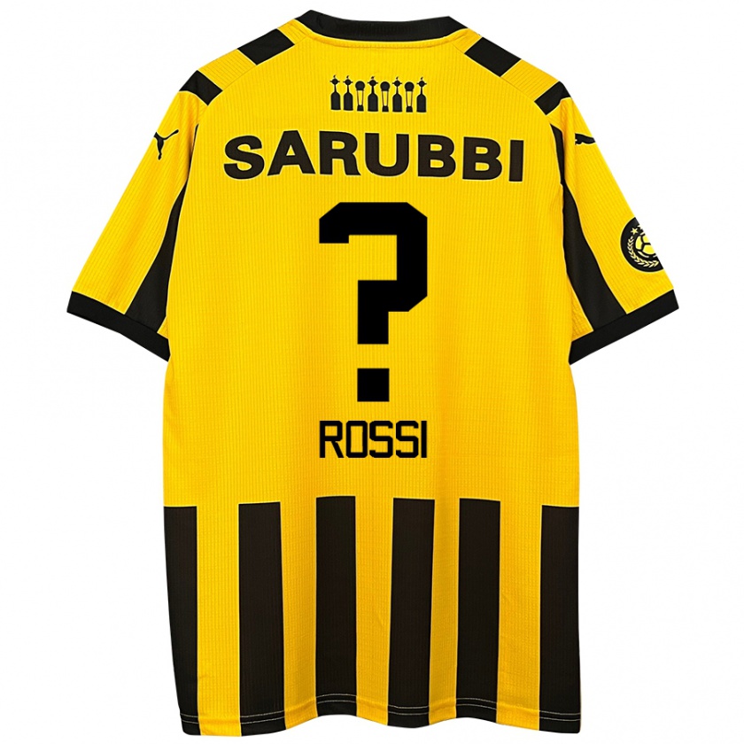 Kandiny Női Nicolás Rossi #0 Sárga Fekete Hazai Jersey 2024/25 Mez Póló Ing