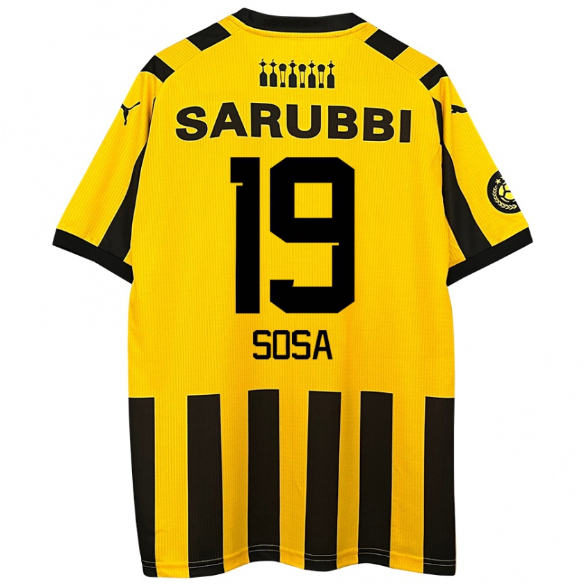 Kandiny Női Diego Sosa #19 Sárga Fekete Hazai Jersey 2024/25 Mez Póló Ing