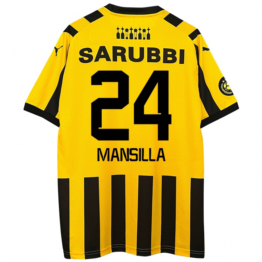 Kandiny Női Brian Mansilla #24 Sárga Fekete Hazai Jersey 2024/25 Mez Póló Ing