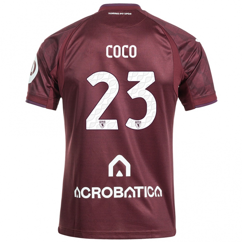 Kandiny Női Saúl Coco #23 Barna Fehér Hazai Jersey 2024/25 Mez Póló Ing