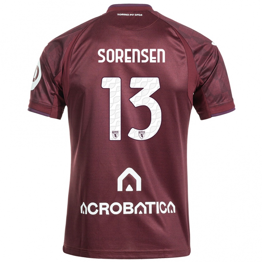 Kandiny Női Ben Sørensen #13 Barna Fehér Hazai Jersey 2024/25 Mez Póló Ing