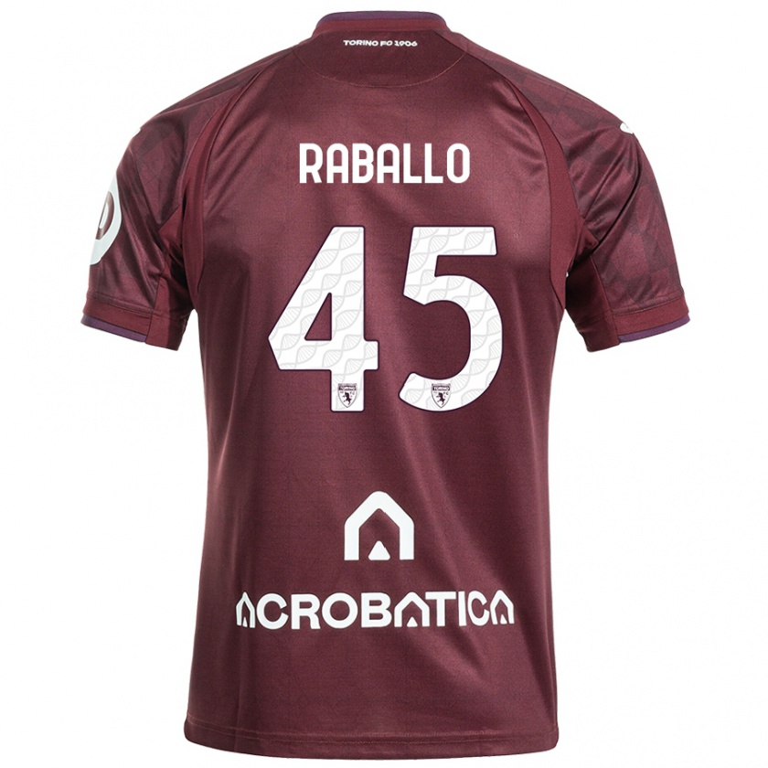 Kandiny Női Alessio Raballo #45 Barna Fehér Hazai Jersey 2024/25 Mez Póló Ing