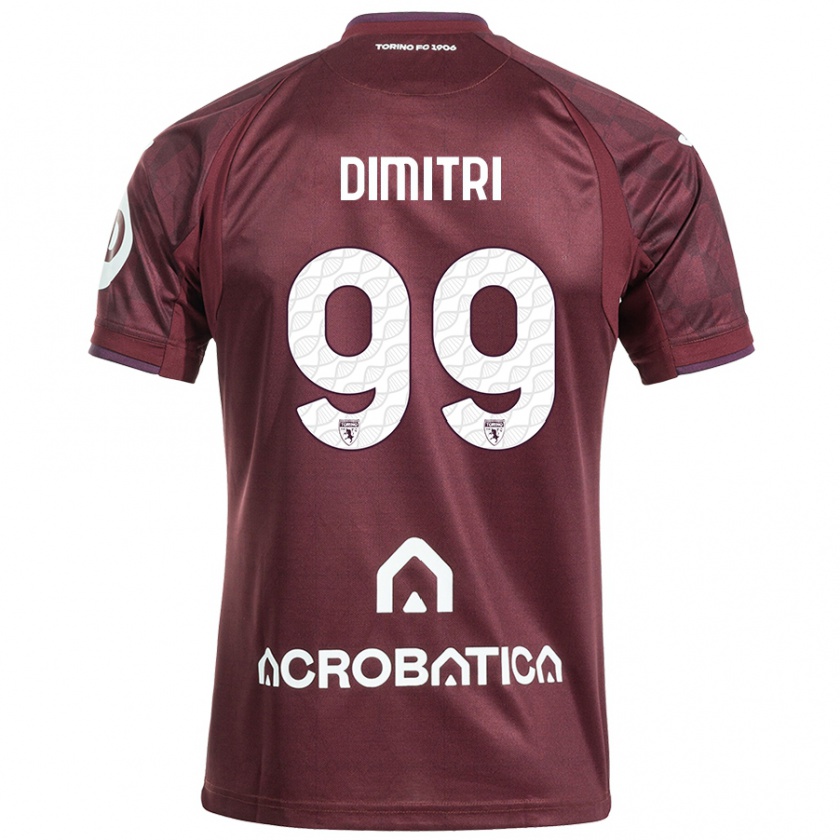 Kandiny Női Matteo Dimitri #99 Barna Fehér Hazai Jersey 2024/25 Mez Póló Ing