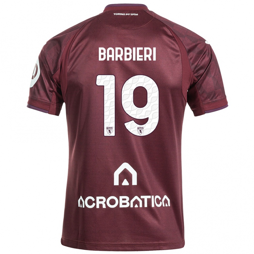 Kandiny Női Raffaella Barbieri #19 Barna Fehér Hazai Jersey 2024/25 Mez Póló Ing