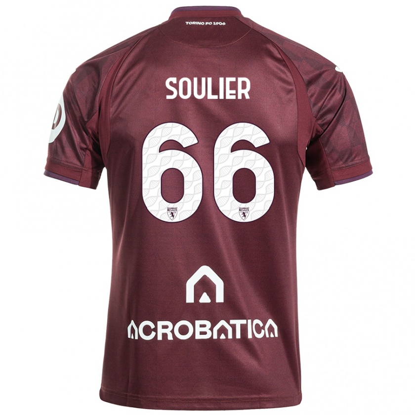 Kandiny Női Evan Soulier #66 Barna Fehér Hazai Jersey 2024/25 Mez Póló Ing