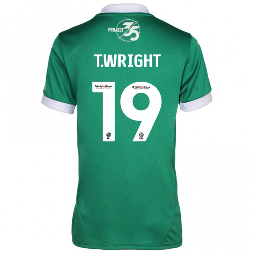 Kandiny Női Tyreik Wright #19 Zöld Fehér Hazai Jersey 2024/25 Mez Póló Ing