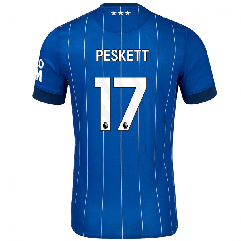 Kandiny Női Sophie Peskett #17 Sötétkék Hazai Jersey 2024/25 Mez Póló Ing