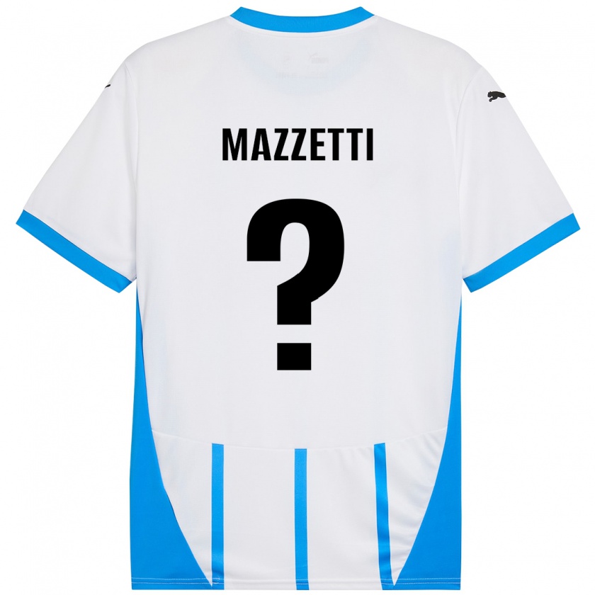 Kandiny Női Riccardo Mazzetti #0 Fehér Kék Idegenbeli Jersey 2024/25 Mez Póló Ing