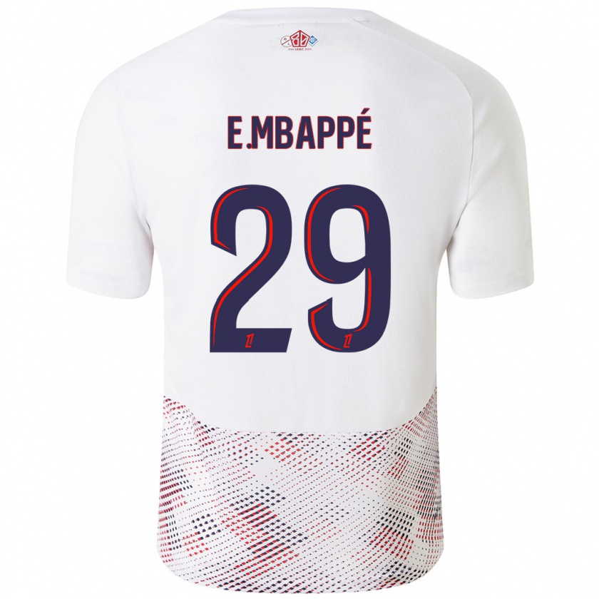 Kandiny Női Ethan Mbappé #29 Fehér Royal Blue Idegenbeli Jersey 2024/25 Mez Póló Ing