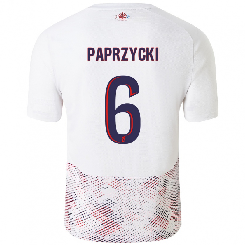 Kandiny Női Aurore Paprzycki #6 Fehér Royal Blue Idegenbeli Jersey 2024/25 Mez Póló Ing