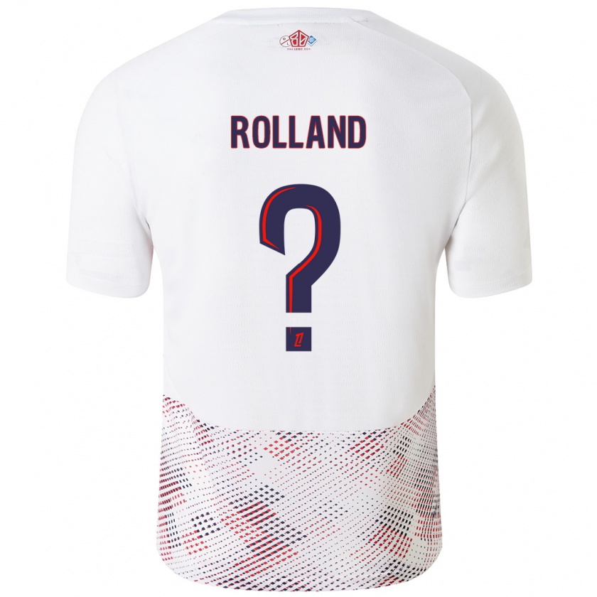 Kandiny Női Baptiste Rolland #0 Fehér Royal Blue Idegenbeli Jersey 2024/25 Mez Póló Ing