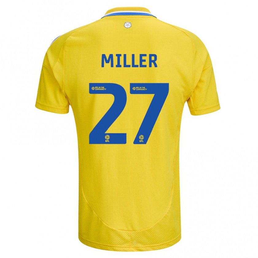 Kandiny Női Amari Miller #27 Sárga Kék Idegenbeli Jersey 2024/25 Mez Póló Ing