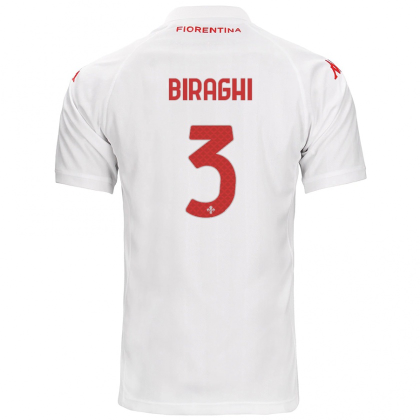 Kandiny Női Cristiano Biraghi #3 Fehér Idegenbeli Jersey 2024/25 Mez Póló Ing